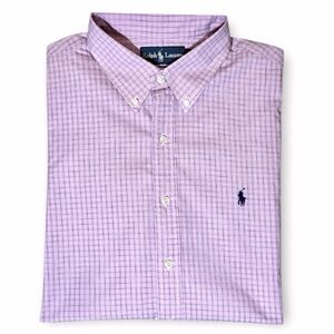 Polo Ralph Lauren Men’s Check-Plaid Button Down Shirt Pink Blue XL